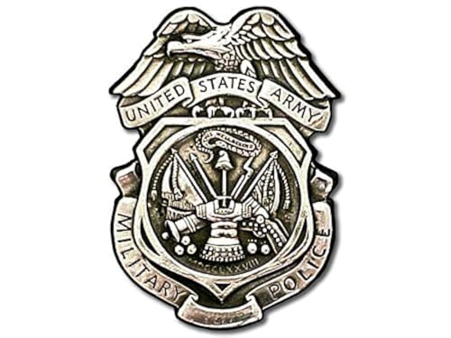 United States Army MP Military Police Logo Sticker (Non Reflective Crest Insignia Decal Vinyl for Cars, Trucks, Coolers, and Laptops (3 x 4 inch) U.S. Army Licensed
