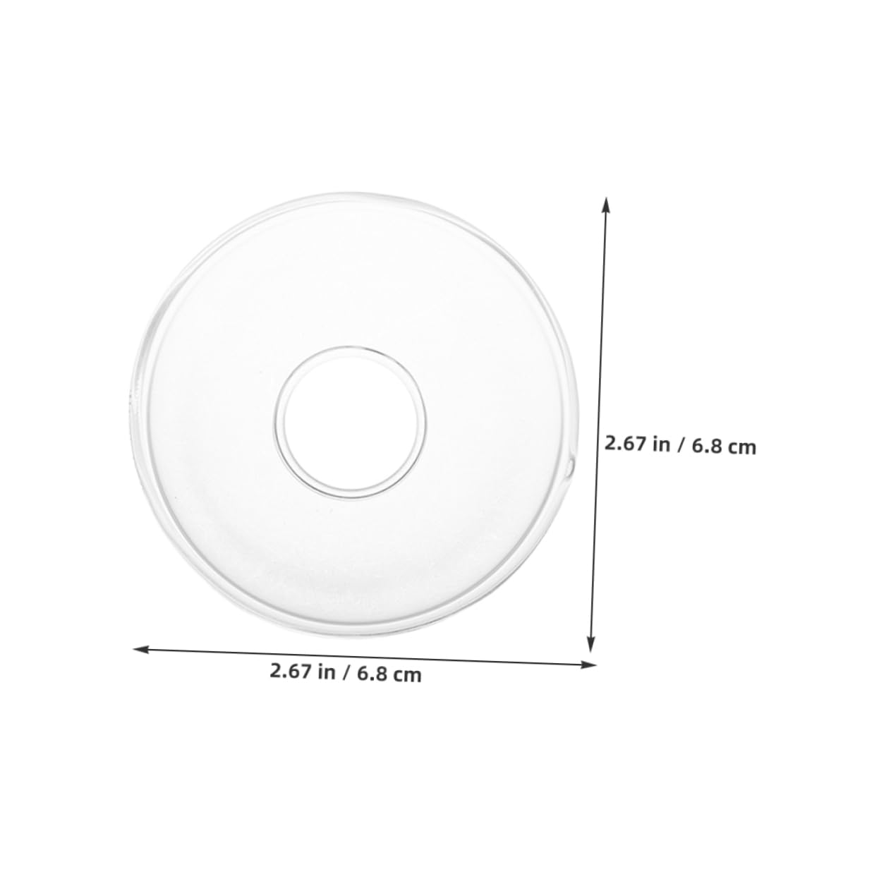 Healifty Protezione Antigoccia Design Minimalista per Candele in Vetro Rotondo Resistente alle Alte Temperature 6 Pezzi per Meditazione e Relax