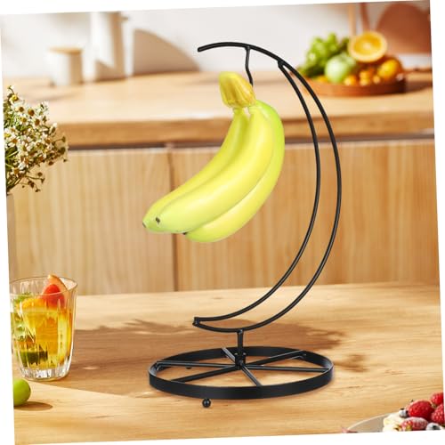 Toyvian Modern Metal Banana Hanger Stand with Unique Moon-shaped Design Compact and Stylish Fruit Display Ornament for Kitchen Countertop Easy to Clean and Maintain - Image 9