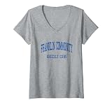 Womens Franklin Community High School HS Franklin in Retro V-Neck T-Shirt