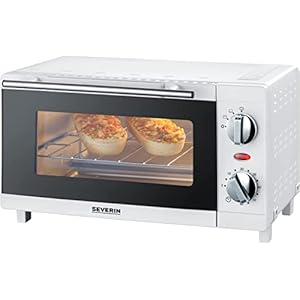 SEVERIN TO 2054 Bak- en toastoven (800 W, incl. grillrooster en bakplaat, 9 L) wit