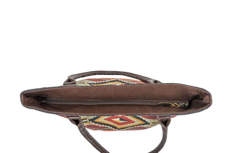 Kinara Southwestern Woven Shoulder Bag – Fine Weaving Native American Design Pattern4