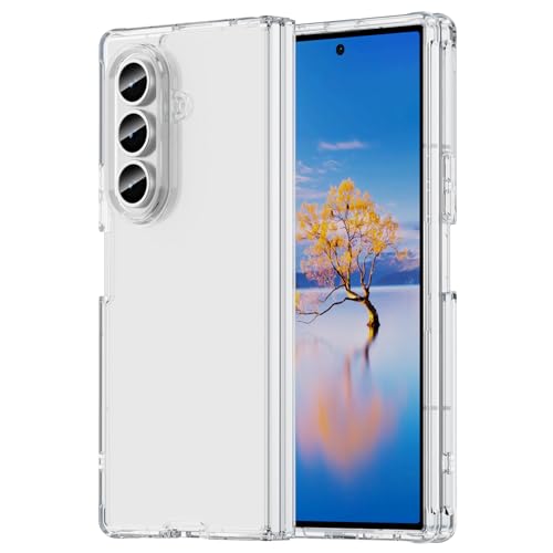 Wookfiss Funda para Samsung Galaxy Z Fold 7, [Protección Militar] Anti-Amarillo, Antiarañazos, Carcasa Trasera de PC Duro, Case Ultrafina a Prueba de Golpes, Transparente