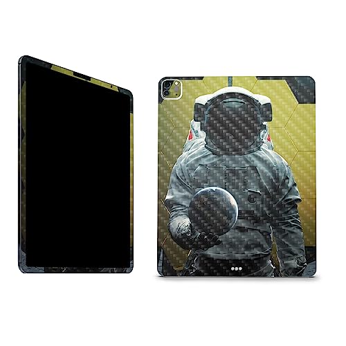 Image of MightySkins Carbon Fiber Skin Compatible with Apple iPad Pro 12.9 inch M2 6th Gen (2022) Full Wrap Kit - World in Your Hand | Protective, Durable Textured Carbon Fiber Finish | Made in The USA