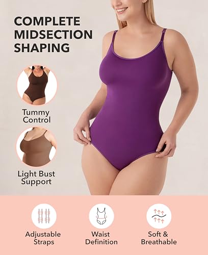 Image of SHAPERMINT Brief & Thong Bodysuit - Tummy Control Seamless Body Shaper, Shapewear for Women Small to Plus Size