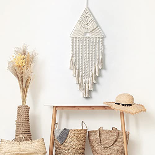 Tenture murale macramé en coton fait main pour déco bohème chic