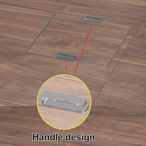Couvercle de Regard Invisible 40cm Trappe de Fosse Septique Acier Inoxydable