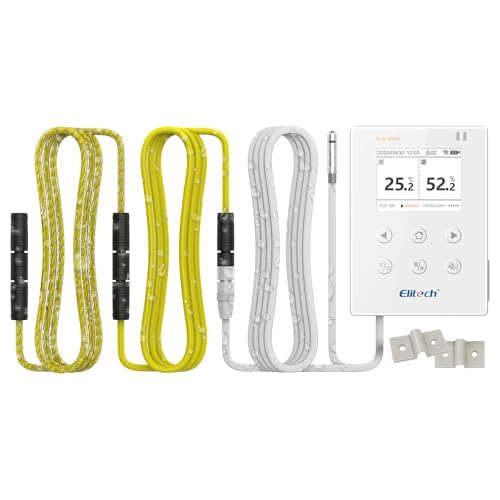Image of Elitech WiFi Temperature and Humidity Data Logger, 2.4GHz /5GHz Real-time Monitor with Water Leak Detector, Cloud Storage, App and Email Alerts, Includes 10M Patch Cord, RCW-800W-WI, -40F to 176F