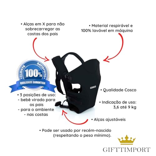 Canguru Portador Ergonômico Carregador De Bebê 3 Em 1 Posições De Bebê Virado Para Os Pais Para O Am