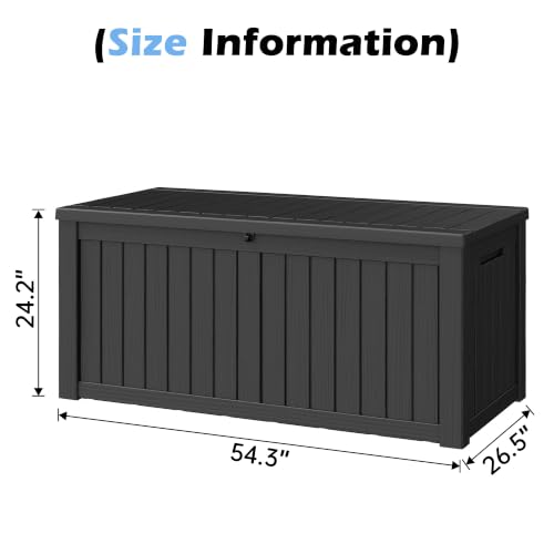 Image of Outdoor Storage Box Waterproof, 160 Gallon Deck Box For Patio Storage