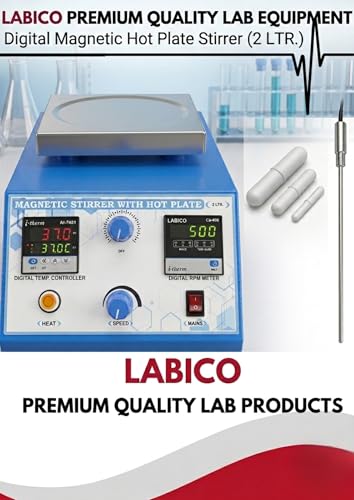 Image of DIGITAL MAGNETIC STIRRER WITH HOT PLATE 150℃ /302F | 100-1800 rpm | 2L | 110V Support Stand Stir Bar Retriever Temp Probe Sensor Stir Bars Included Digital RPM(Warranty-1 year)