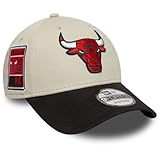 Light beige New Era 9Forty Strapback Cap - Side Patch Chicago Bulls