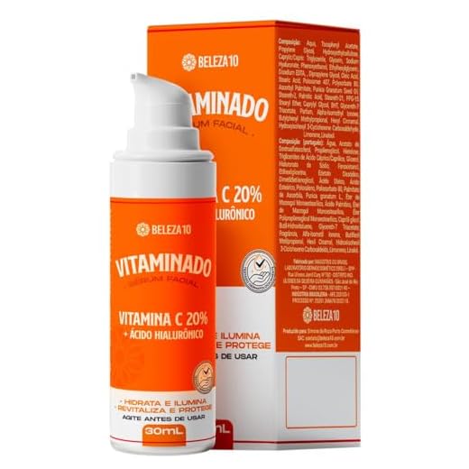 Sérum Facial Vitamina C 20% Com Ácido Hialurônico Beleza10 30ml