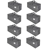 VENO Pack de 8 Bolsas de Mudanza, Almacenamiento Extra Grande con Correas de...