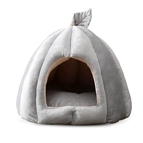 PETCUTE Katzenhöhle Katzenbett für große Katzen,Waschbar Haustierhöhle Katzenkorb für Katzen und Hunde, Hundebett mit Waschbarem Kissen,Warme Katzenhaus Haustierbett mit rutschfeste Unterseite Cover