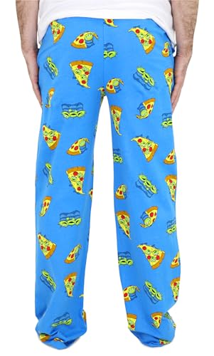 Disney Toy Story Pizza Planet Aliens PJ Pants Pajamas for Men - Elastic Waist, Pockets, Button Fly - Blue, Small4