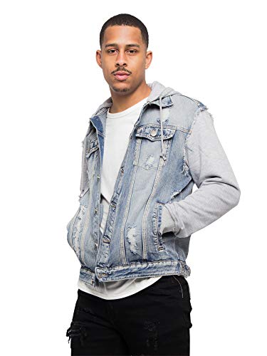 Image of VICTORIOUS Men's Distressed Denim Jacket
