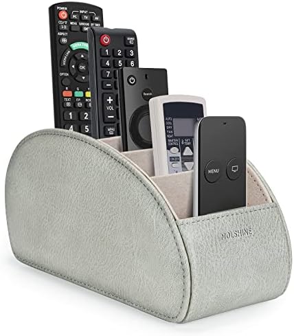molshine Remote Control Holder with 5 Compartments, PU Leather Or...