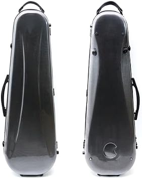 Viola Case 15-16 inch adjustable Viola Box Strong Light Carbon Fiber hard shell,Black