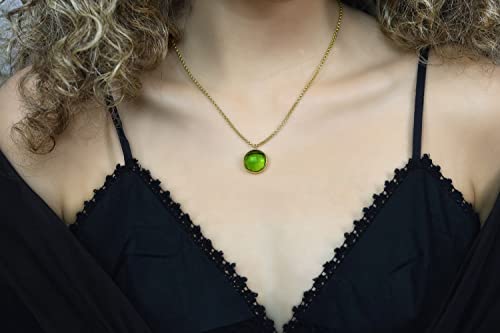 Collier Pierre de Naissance Or Vert - Pendentif Peridot Femmes - 4