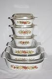 Set of 12 - Vintage 1970s Corning Ware' Spice O' Life' Covered Casserole Skillet Baking Dishes w/Lids (2 Liter, 1.5 Liter, 1 Quart, 2 3/4 cup, 700 ml & 1 3/4 cupml)