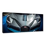  Tableau imprimé sur toile Décoration murale Voiture Bugatti Divo 115 x 55 cm H5274M