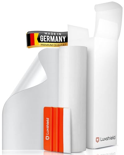 Luxshield folia ochronna lakieru 20x300 cm do samochodu, motocykla, roweru – przezroczysta, błyszcząca folia ochronna, samoprzylepna, na metry, wyprodukowana w Niemczech