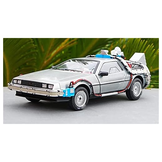 Modellleksaker 1/18 Tillbaka Till Framtiden Del 1 2 3 Tid För Maskin För Delorean DMC-12 Metal Alloy Car Diecast Modell Toy Boy Presenter Modell