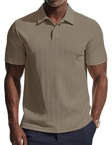 PJ PAUL JONES Mens Polo Shirts Short Sleeve Regular Fit Casual Knit Dress Polo Shirts Collared Golf Polo