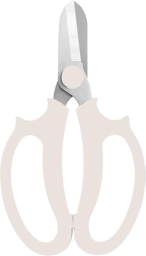 Tijeras de jardinería de acero de aleación de hoja afilada blanca para cortar flores, recortar plantas de patio, floristería, setos de hierbas y