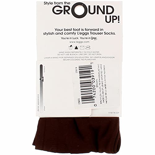 L'eggs Women's Brown Opaque Mid-Calf Trouser Socks (2 Pair)4