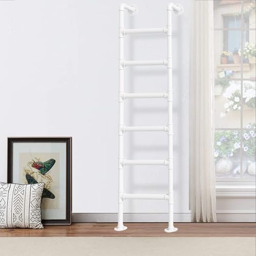 Escalera recta multiusos para loft y sótanos de metal montada en pared 2