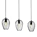 Produktbild EGLO Pendellampe Newtown, 3 flammige Vintage Pendelleuchte, Retro Hängelampe aus Stahl, Farbe: schwarz, Fassung: E27