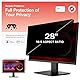 BERSEM Abnehmbarer Computer Blickschutzfolie 28 Zoll für 16:9 Monitor, Anti Glare, Blaulicht Filter, Anti-Spy, Anti-Scratch