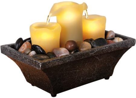 Wayland Square 3 Piece Led Candle Fountain - Battery Powered