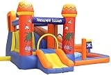 Castillo hinchable Castillo Inflable y Tobogán, Trampolín Parque de Atracciones Tobogán para Padres e Hijos al Aire Libre Gran Castillo Travieso Parque...