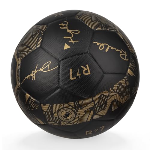 CWBCWB Seamless Soccer Ball Size 5 for Adults and Youth Thermo-Bonded Construction Waterproof & Leak-Proof Enhanced Air Retention Official Match Ball for Training Practice and Games