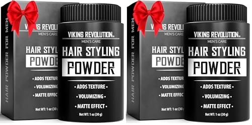 Image of Viking Revolution Hair Styling Powder for Men - Easy to Apply Mattifying & Volumizing Hair Texture Powder for Men (1 Oz - 2 Pack)