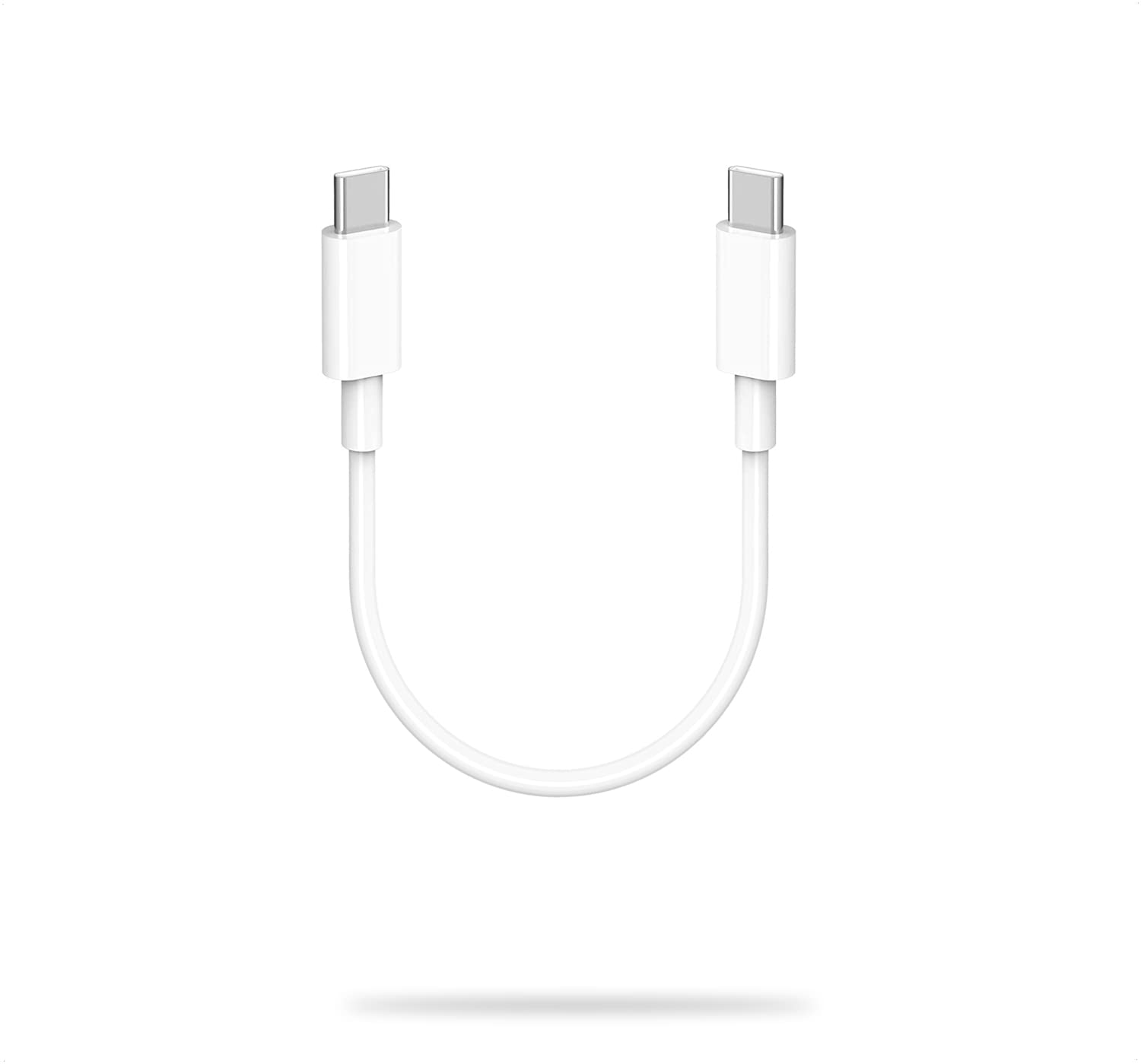 USB-C to USB-C Cable 1ft 60W, Type C to Type C, Short USBC Charging Cord for Apple iPhone 15 Pro Max Plus,iPad Pro 11, Galaxy S23, Nintendo Switch, Pixel, LG, Android Phones, 12 in White 1Pack