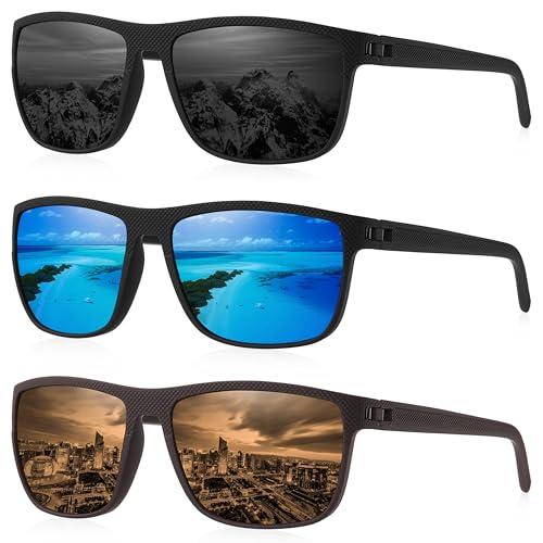 Wzerry Night Vision Glasses for Men, Yellow Tint Anti Glare Night Driving Glasses - Safe Driving Eyewear for Nighttime