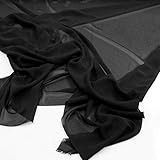 chiffon stoff weiß Sommerlich leichter Bekleidungs- und Deko-Stoff mit matter Oberfläche | Angenehm auf der Haut zu tragen | Farbecht und bereits vorgewaschen | Läuft also nicht mehr ein | Waschbar bei 40° C, trocknergeeignet und bügelleicht