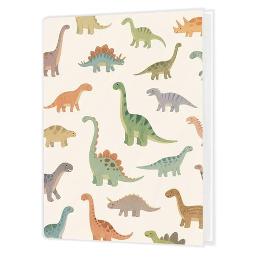 Cabana Bro Kids Photo Album Holds 36 4x6 Photos Dinosaur Lover Gifts Boho Colorful Dinosaur Toddler Small Photo Album Memory Keepsake Gift for Baby Shower Newborns Family
