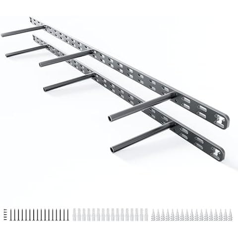 Floating Shelf Bracket Heavy Duty,Decorative Floating Shelf Hardware Hidden Black Metal Fireplace Mantel Brackets (34"X8"X1.0") Cover