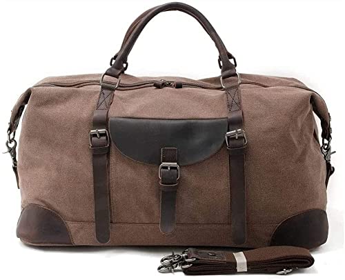 Gym Duffle Bag Backpack Waterproof Sports Bags Travel Weekender Bag for Men Women Overnight Bag with Shoes Compartment(Brown)