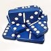 Marion Domino Double 6 Blue Jumbo Tournament Professional Size with Spinners in Elegant Black Velvet Case.