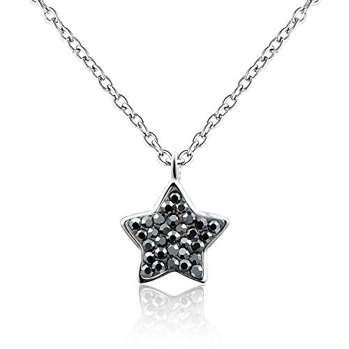 Collier étoile en argent et strass gris, le ras du cou idéal pour vos soirées