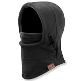 Kids Balaclava Windproof Ski Mask Hood Face Mask Neck Warmer for Cold Weather, Winter Hat for Boys Girls (1, Black)
