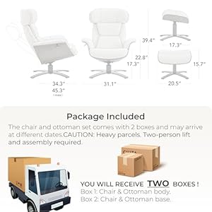 Chitagenuineleatherrecliningswivelchairwithadjustableheadrestandottomanforlivingroomblack Urban Country Home Decor Chita genuine leather reclining swivel chair with adjustable headrest and ottoman for living room black urban country home decor