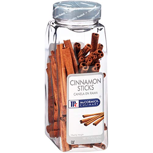 McCormick Culinary Cinnamon Sticks, 8 oz - One 8 Ounce Container of Whole Cinnamon Sticks Perfect for Warm Beverages, Mulled Wine, and Dessert Garnishes