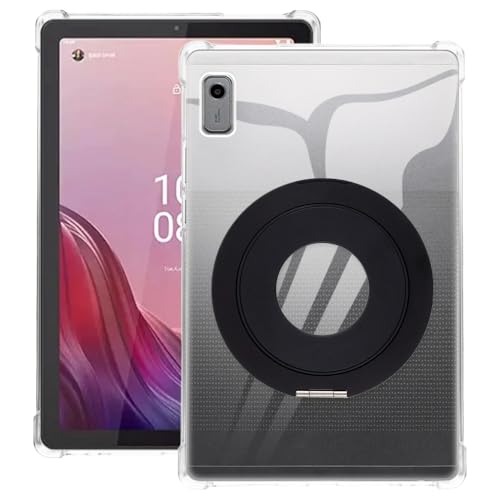 Funda para Lenovo Smart Tab M9 ideal para escritorio con soporte de mango y acabado transparente 1